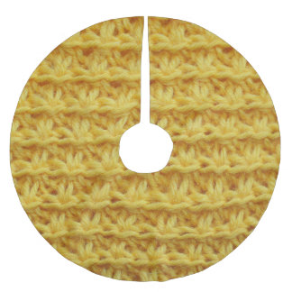 Geel gebreide stof: gestreepte textuur. kerstboom rok