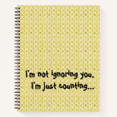 Geel gebreide textuur Spiral notebook Notitieboek (Voorkant)