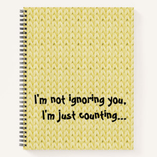 Geel gebreide textuur Spiral notebook Notitieboek