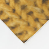 Geel gebreide trendy achtergrond fleece deken (Hoek)
