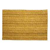 Geel gebreide trendy achtergrond kussensloop (Achterkant)