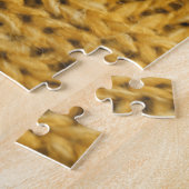 Geel gebreide trendy achtergrond legpuzzel (Zijkant)