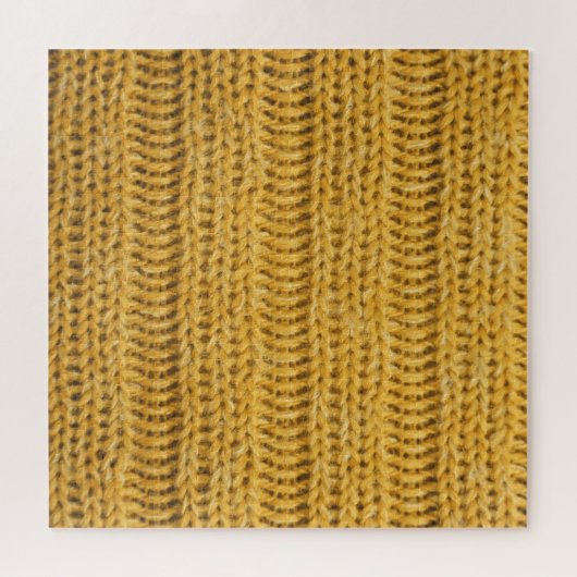 Geel gebreide trendy achtergrond legpuzzel (Horizontaal)