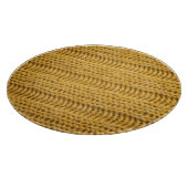 Geel gebreide trendy achtergrond snijplank (Hoek)