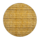 Geel gebreide trendy achtergrond snijplank (Voorkant)