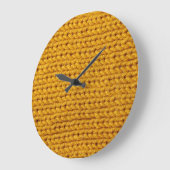 Geel gebreide wol, hoge resolutie textuur. grote klok (Hoek)