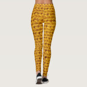 Geel gebreide wol, hoge resolutie textuur. leggings (Achterkant)