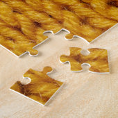 Geel gebreide wol, hoge resolutie textuur. legpuzzel (Zijkant)