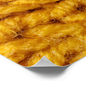 Geel gebreide wol, hoge resolutie textuur. poster (Hoek)