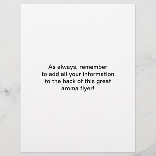 Geel gebundelde Aromatherapie Chart Flyer (Achterkant)