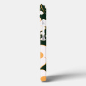 Geel Gecentreerde Witte Bloemen & Groene Achtergro Case-Mate iPhone Case (Achterkant / Links)