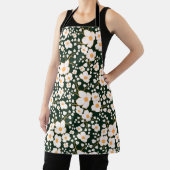 Geel Gecentreerde Witte Bloemen & Groene Achtergro Schort (Insitu)