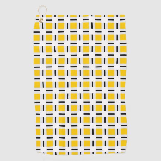 Geel gecontroleerd golfhanddoek (Voorkant)