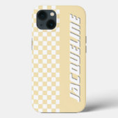 Geel gecontroleerd patroon Case-Mate iPhone case (Achterkant)