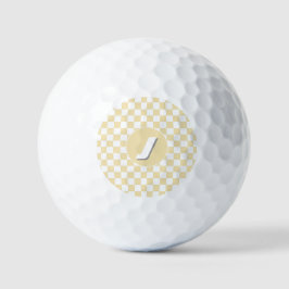 Geel gecontroleerd patroon golfballen
