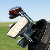 Geel gecontroleerd patroon golfheadcover (Insitu)