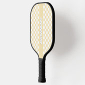 Geel gecontroleerd patroon pickleball paddle (Links)