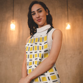 Geel gecontroleerd schort