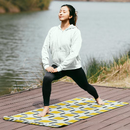 Geel gecontroleerd yogamat