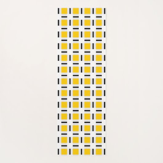 Geel gecontroleerd yogamat (Achterkant)