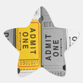 Geel Geef één filmticket toe Ster Sticker