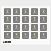 Geel geeky glazen karton Hartelijk dank, Stickers (Vel)