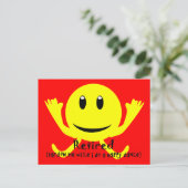 "GEEL GEEL GEMOTIVEERD" BRIEFKAART (Staand voorkant)