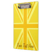 Geel Geel Union Jack Britse Vlag Achtergrond Klembord (Links)