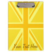 Geel Geel Union Jack Britse Vlag Achtergrond Klembord (Voorkant)