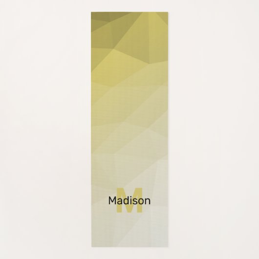 Geel-geelbruin maaswijdpatroon yogamat (Voorkant)