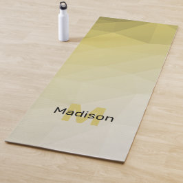 Geel-geelbruin maaswijdpatroon yogamat