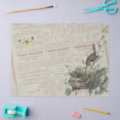 Geel gehakt vogelnestvlinder Franse ontkoppeling Tissuepapier (Craft)