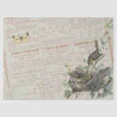 Geel gehakt vogelnestvlinder Franse ontkoppeling Tissuepapier (Voorkant)