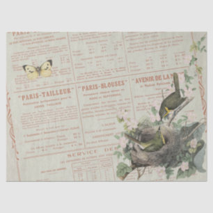 Geel gehakt vogelnestvlinder Franse ontkoppeling Tissuepapier