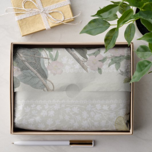 Geel gehakt vogelnestvlinder Ontvlechtingsruimte Tissuepapier (Geschenk)