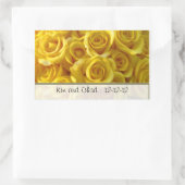 GEEL GEÏNVREERDE WEDDINGSTICKERS RECHTHOEKIGE STICKER (Tas)