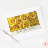GEEL GEÏNVREERDE WEDDINGSTICKERS RECHTHOEKIGE STICKER (Envelop)
