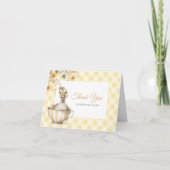 Geel Gekke Gans Baby shower Bedankt Card (Voorkant)