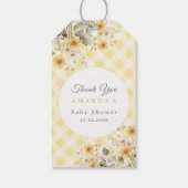 Geel Gekke Gans Baby shower Dank u Cadeaulabel (Achterkant)