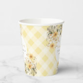 Geel Gekke Gans Baby shower Papieren Bekers (Links)