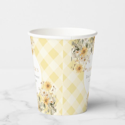 Geel Gekke Gans Baby shower Papieren Bekers (Rechts)