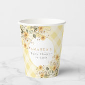 Geel Gekke Gans Baby shower Papieren Bekers (Voorkant)