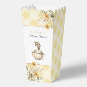 Geel Gekke Gans Baby shower Popcorn Bedankdoosjes