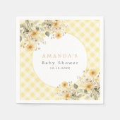 Geel Gekke Gans Baby shower Servet (Voorkant)
