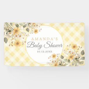 Geel Gekke Gans Welkom Baby shower Spandoek