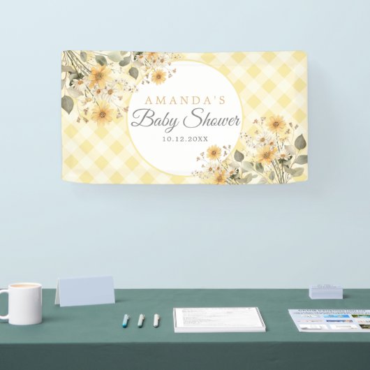 Geel Gekke Gans Welkom Baby shower Spandoek (Beurs)