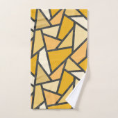 Geel gekleurd glazen patroon bad handdoek (Handdoek)