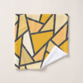 Geel gekleurd glazen patroon bad handdoek (Wasdoekje)