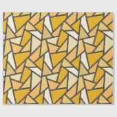 Geel gekleurd glazen patroon cadeaupapier (Vlak)