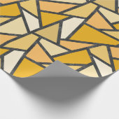 Geel gekleurd glazen patroon cadeaupapier (Hoek)